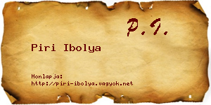 Piri Ibolya névjegykártya